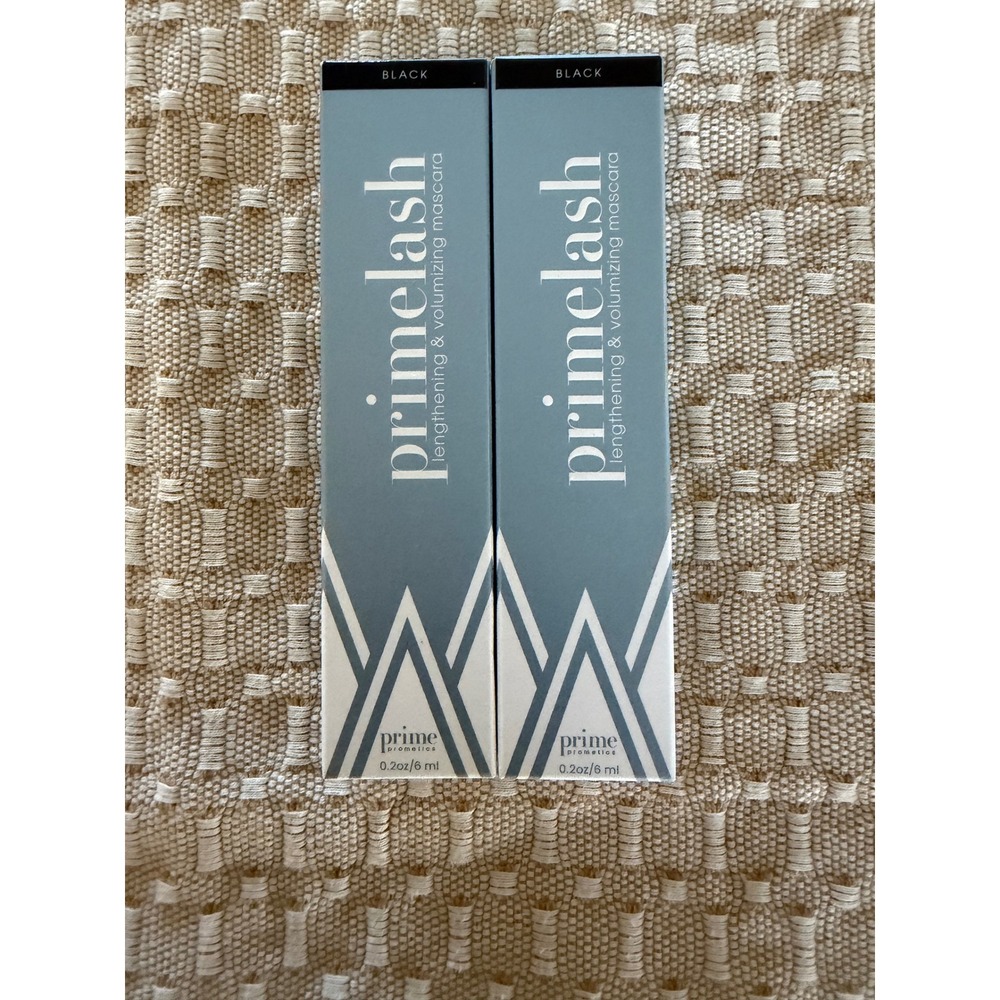 Prime Prometics PrimeLash Lengthening Volumizing Mascara Black 2 Pack New